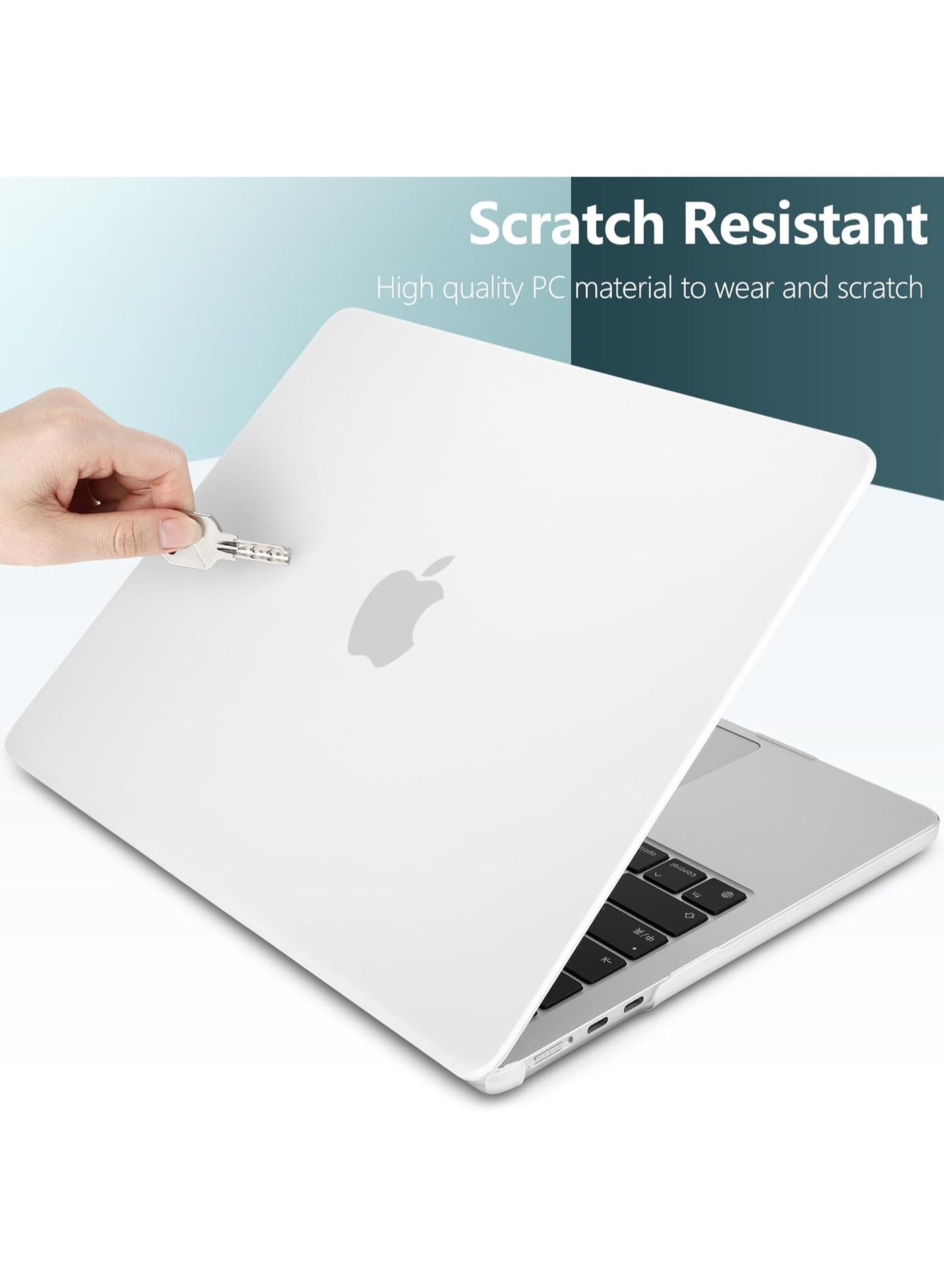1Pack Rubberized Hard Case Compatible with MacBook Air 15 inch 2026--2023 Release M5 A3448/M4 A3241 /M3 A3114/ M2 A2941 Liquid Retina Display Touch ID, Protective Plastic Hard Shell Case Cover, Froste